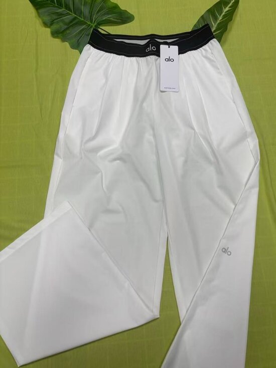 ALO Yoga Pants - Alo Yoga Suit Up Trouser, White Sizes XS–M Regular Fit 📦Office Essential